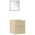 Juego de muebles de baño 4 pzas contrachapada roble