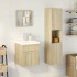 Juego de muebles de baño 4 pzas contrachapada roble
