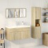 Juego de muebles de baño 4 pzas contrachapada roble