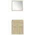 Juego de muebles de baño 5 pzas madera ingeniería roble