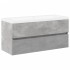 Set muebles de baño 2 piezas madera contrachapada gris