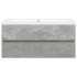 Set muebles de baño 2 piezas madera contrachapada gris