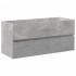 Set muebles de baño 2 piezas madera contrachapada gris