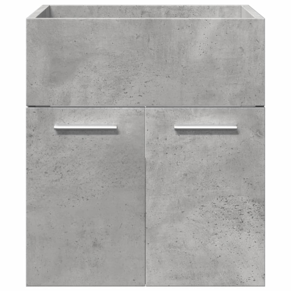 Juego muebles de baño 4 pzas madera contrachapada gris