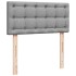 Cama box spring con colchón tela gris claro 80x200