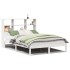 Cama con estantería sin colchón madera maciza blanca 150x200