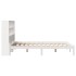 Cama con estantería sin colchón madera maciza blanca 150x200
