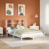 Cama con estantería sin colchón madera maciza blanca 160x200