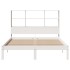 Cama con estantería sin colchón madera maciza blanca 160x200