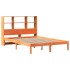 Cama con estantería sin colchón madera maciza marrón 120x190