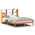 Cama con estantería sin colchón madera maciza marrón