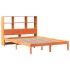 Cama con estantería sin colchón madera maciza marrón