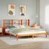Cama con estantería sin colchón madera maciza marrón 200x200