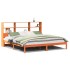 Cama con estantería sin colchón madera maciza marrón 200x200