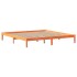 Cama con estantería sin colchón madera maciza marrón 200x200