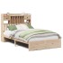 Cama con estantería sin colchón madera maciza de pino