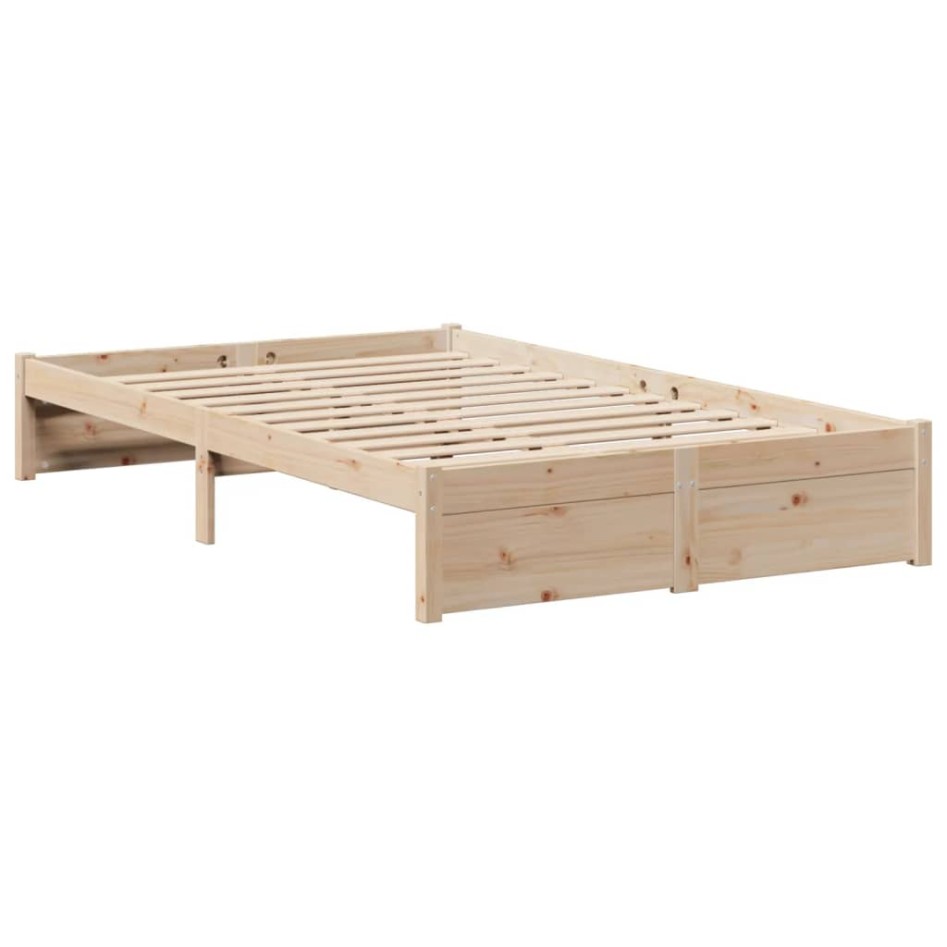 Cama con estantería sin colchón madera maciza de pino