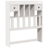 Cama con estantería sin colchón madera maciza blanca 100x200
