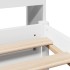 Cama con estantería sin colchón madera maciza blanca 100x200