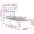 Cama con estantería sin colchón madera maciza blanca 100x200