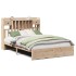 Cama con estantería sin colchón madera maciza de pino