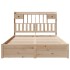 Cama con estantería sin colchón madera maciza de pino