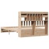 Cama con estantería sin colchón madera maciza de pino