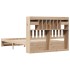 Cama con estantería sin colchón madera maciza de pino
