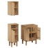 Juego de muebles de baño OTTA 3 pzas madera maciza