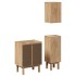 Juego de muebles de baño OTTA 3 pzas madera maciza