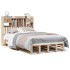 Cama con estantería sin colchón madera maciza de pino