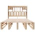 Cama con estantería sin colchón madera maciza de pino