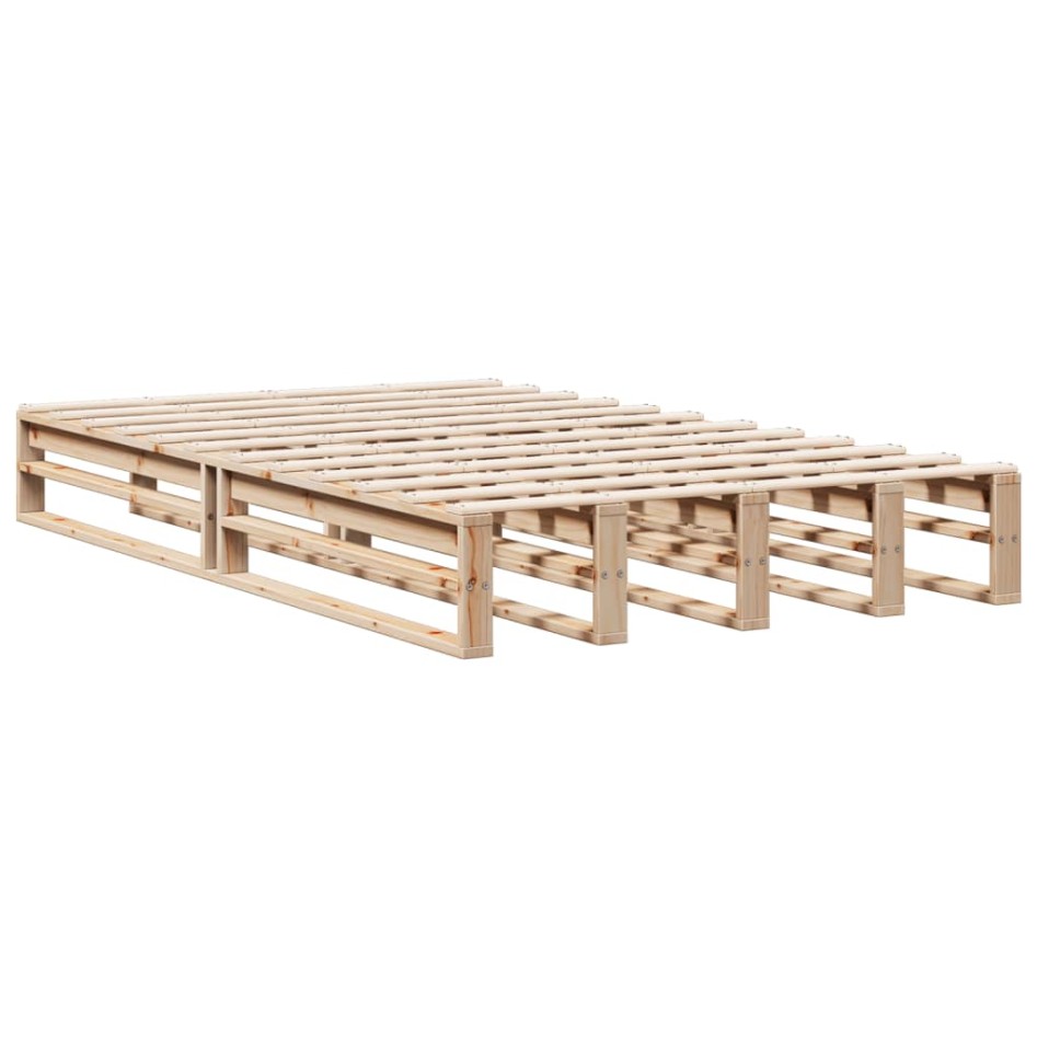Cama con estantería sin colchón madera maciza de pino