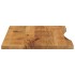 Tablero escritorio con curva madera mango rugosa 120x60x2,5