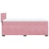 Cama box spring con colchón terciopelo rosa 100x200