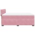 Cama box spring con colchón terciopelo rosa 140x190