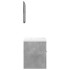 Set muebles de baño 2 piezas madera contrachapada gris