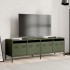 Mueble TV acero laminado en frío verde oliva 135x39x43,5