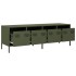 Mueble TV acero laminado en frío verde oliva 135x39x43,5