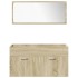 Juego de muebles de baño 4 pzas contrachapada roble