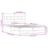 Estructura de cama sin colchón metal roble ahumado 120x200