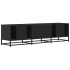Mueble de TV madera de ingeniería y metal negro 150x35x41