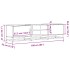 Mueble de TV madera de ingeniería y metal negro 160x35x41