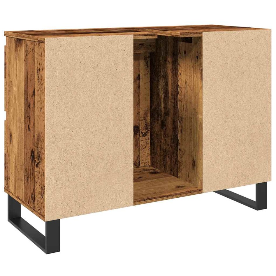 Mueble de lavabo madera de ingeniería envejecida 80x33x60