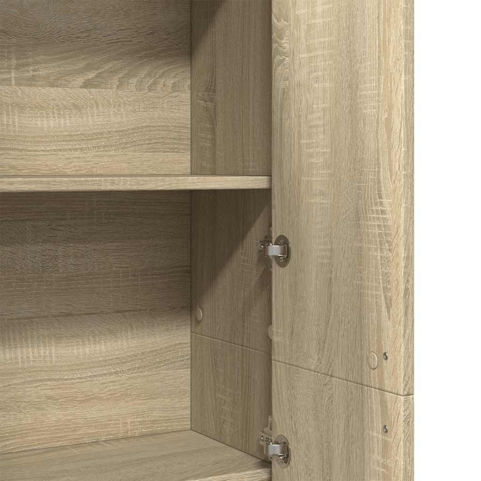 Armario de pasillo madera ingeniería roble Sonoma 55x25x189