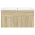 Mueble de baño con lavabo integrado roble
