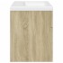 Mueble de baño con lavabo integrado roble