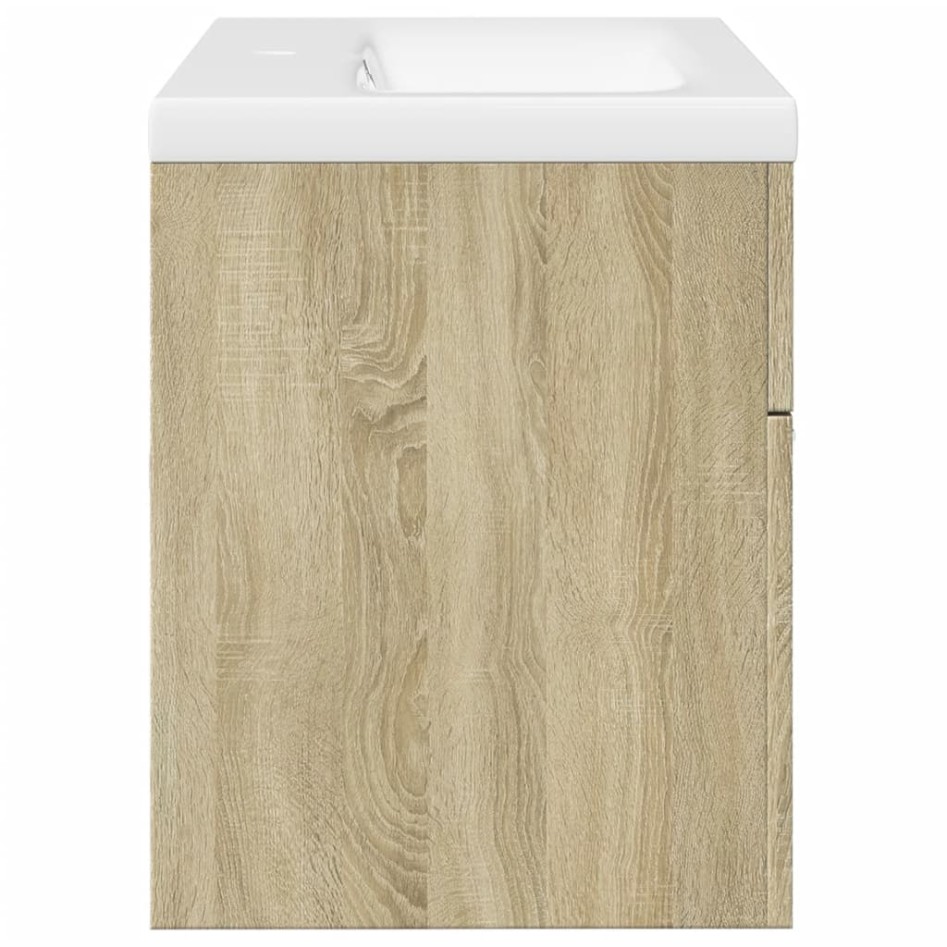 Mueble de baño con lavabo integrado roble
