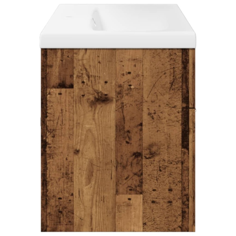 Mueble baño con lavabo integrado madera