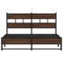Estructura de cama sin colchón metal marrón roble 140x190